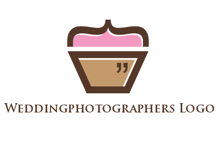 abstract cupcake food logo