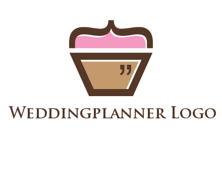 abstract cupcake food logo