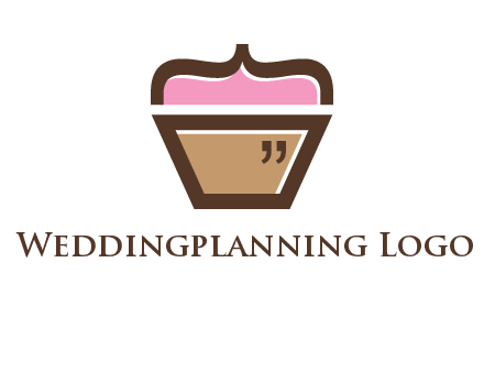 abstract cupcake food logo