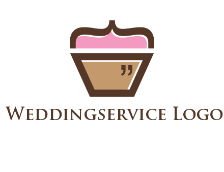 abstract cupcake food logo