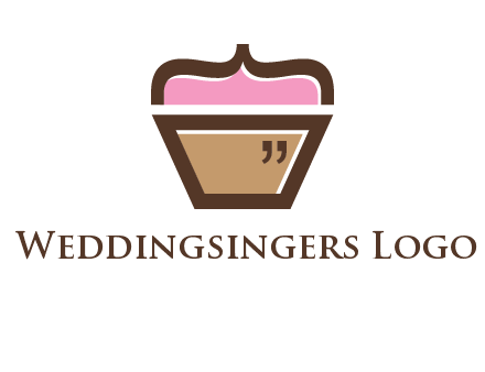 abstract cupcake food logo