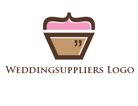 abstract cupcake food logo