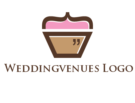 abstract cupcake food logo