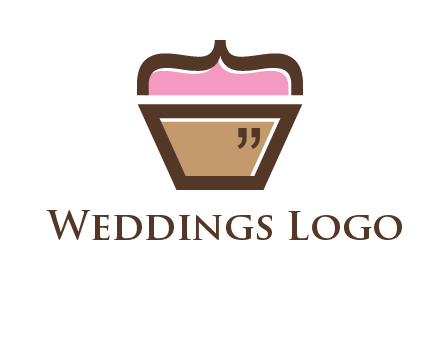 abstract cupcake food logo