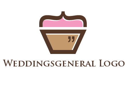 abstract cupcake food logo