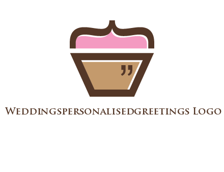abstract cupcake food logo