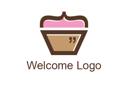 abstract cupcake food logo