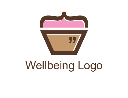abstract cupcake food logo