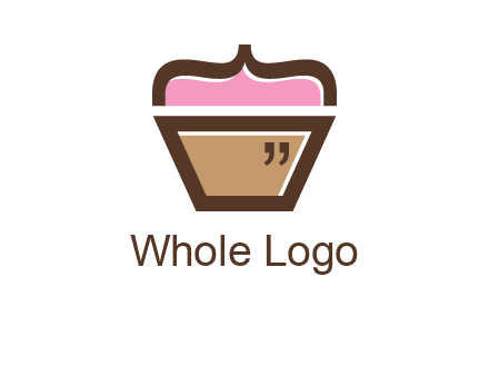 abstract cupcake food logo