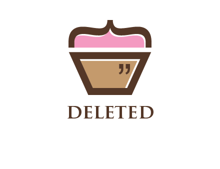 cupcake icon with quotation marks