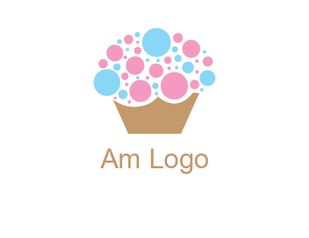 circles forming cupcake food logo