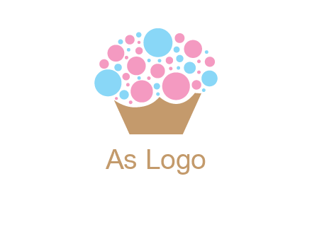 circles forming cupcake food logo