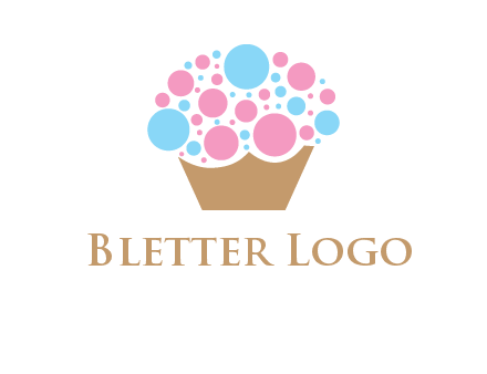 circles forming cupcake food logo