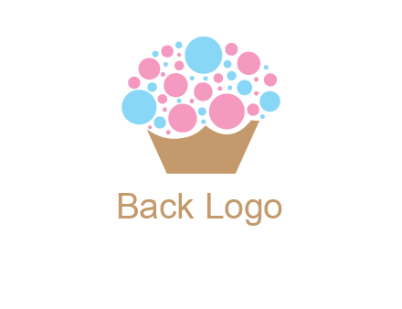 circles forming cupcake food logo