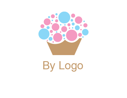 circles forming cupcake food logo