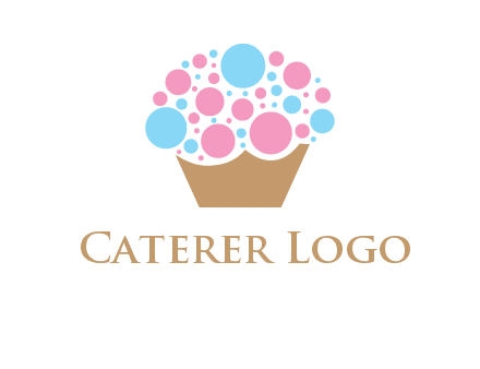 circles forming cupcake food logo