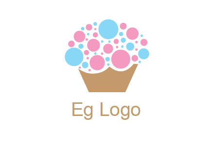 circles forming cupcake food logo