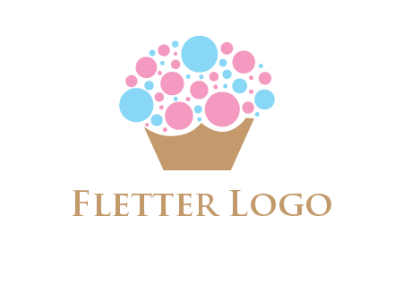 circles forming cupcake food logo