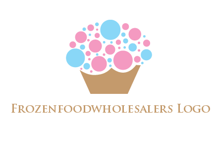 circles forming cupcake food logo