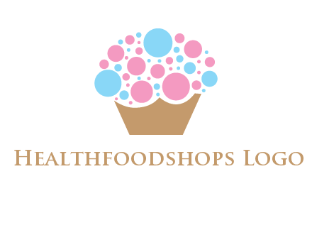 circles forming cupcake food logo