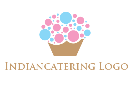 circles forming cupcake food logo