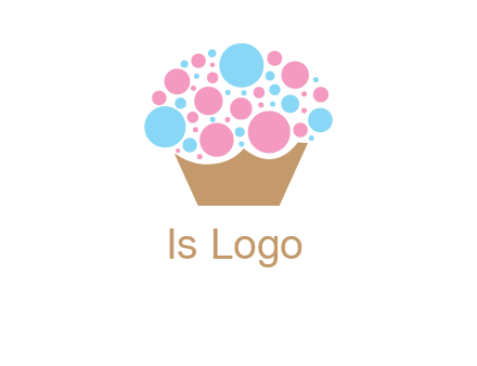 circles forming cupcake food logo