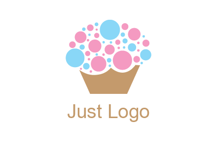 circles forming cupcake food logo