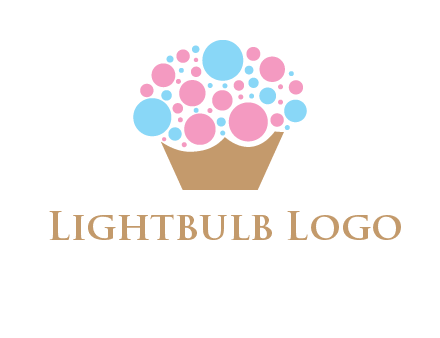 circles forming cupcake food logo