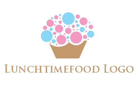 circles forming cupcake food logo