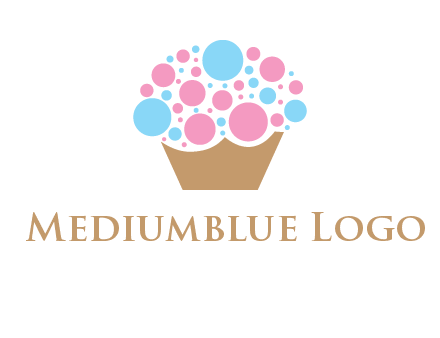circles forming cupcake food logo