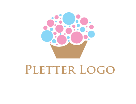 circles forming cupcake food logo