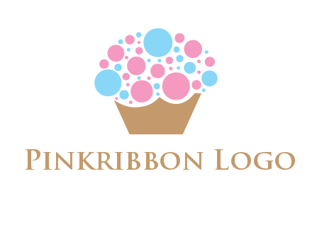 circles forming cupcake food logo