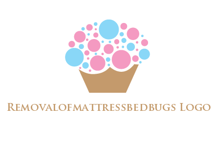 circles forming cupcake food logo