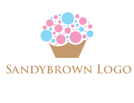 circles forming cupcake food logo