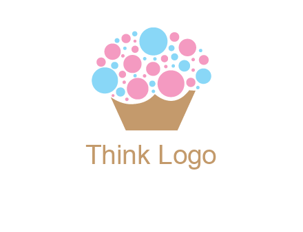 circles forming cupcake food logo