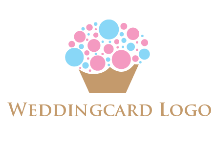 circles forming cupcake food logo