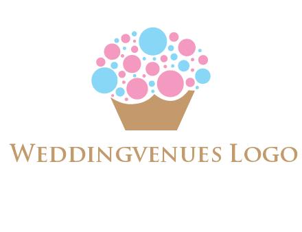 circles forming cupcake food logo