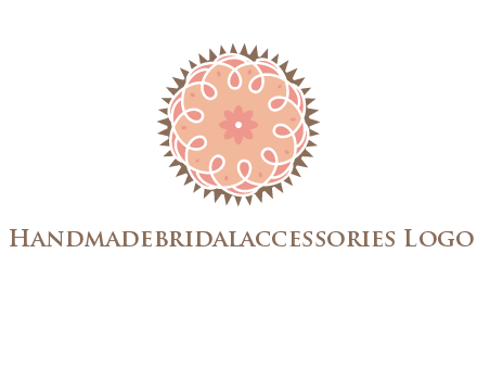 abstract spiral cupcake with flower food logo