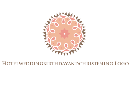 abstract spiral cupcake with flower food logo