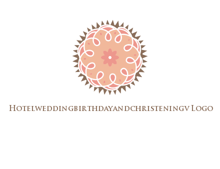 abstract spiral cupcake with flower food logo