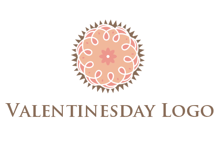 abstract spiral cupcake with flower food logo