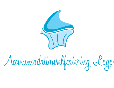 abstract curvy cupcake logo
