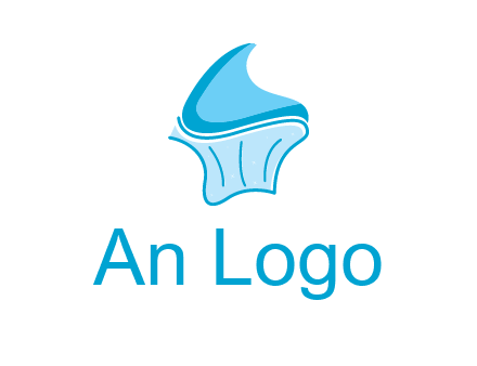 abstract curvy cupcake logo