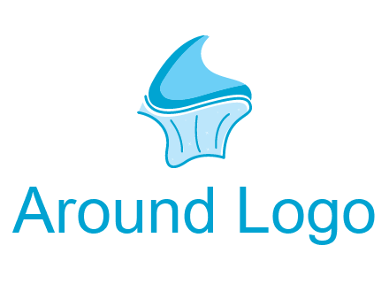 abstract curvy cupcake logo