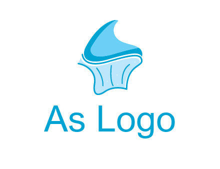abstract curvy cupcake logo