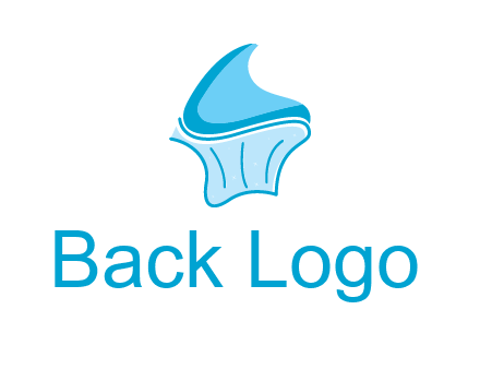 abstract curvy cupcake logo