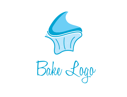 abstract curvy cupcake logo