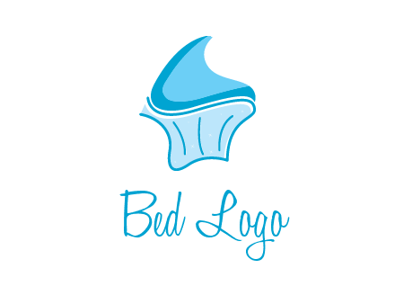 abstract curvy cupcake logo