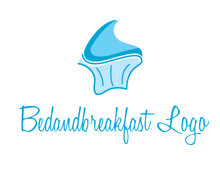 abstract curvy cupcake logo