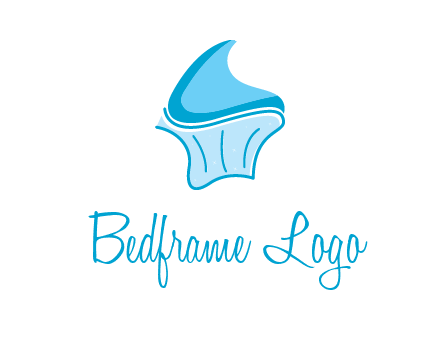 abstract curvy cupcake logo